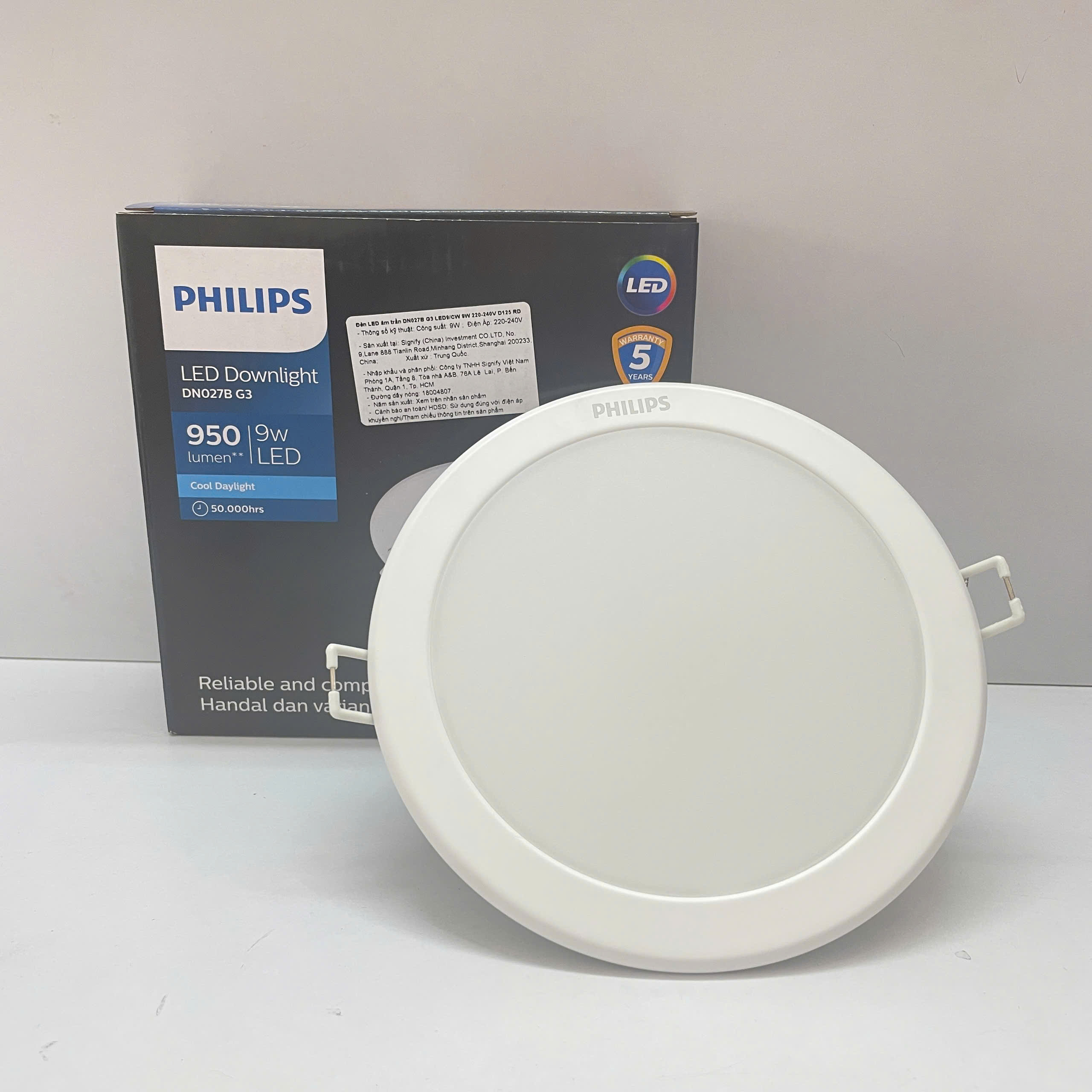 Thiết kế tinh tế của Đèn Downlight Âm Trần Led Philips DN027B G3 9W