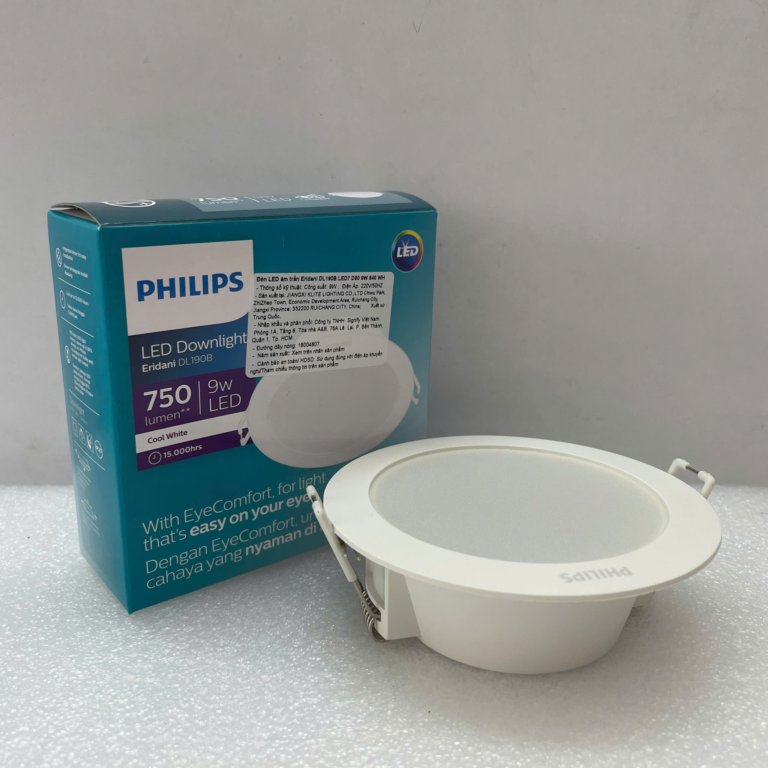 Ánh sáng trung tính 4000K từ đèn Philips Eridani