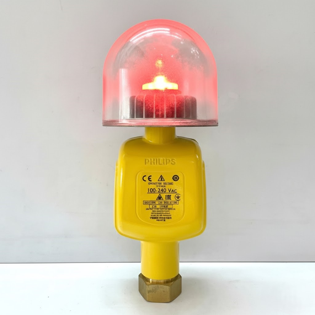 Đèn cảnh báo hàng không Philips XGP500 lắp đặt trên tòa nhà cao tầng