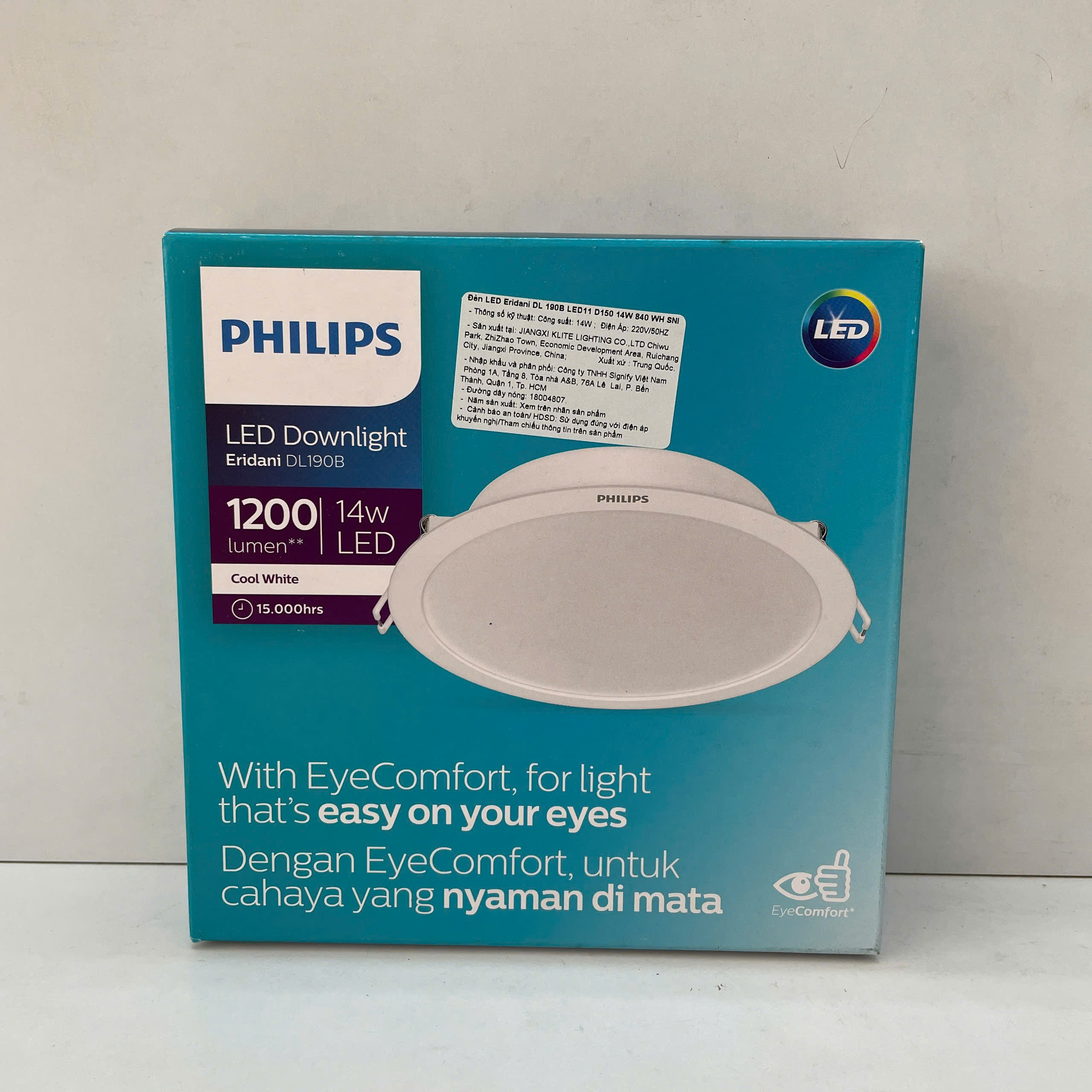 Thiết kế tinh tế của Đèn downlight âm trần Led Philips Eridani DL190B