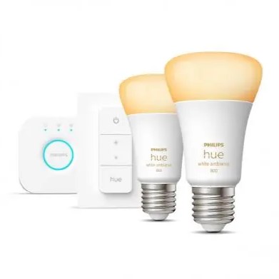 Ánh sáng từ bộ 2 bóng đèn LED Bulb Philips HueWA 8.5W A60 E27
