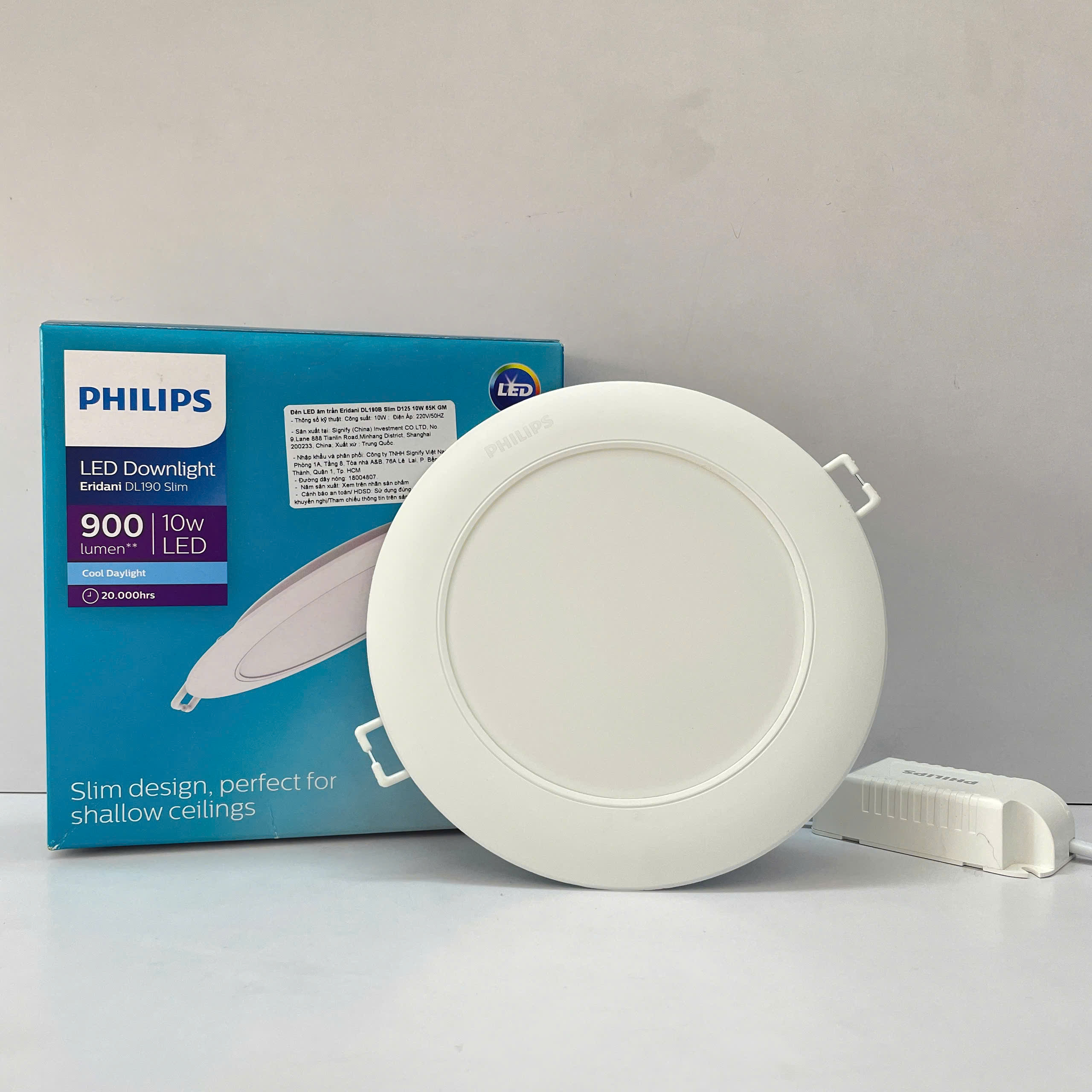 Đèn downlight âm trần siêu mỏng Led Philips Eridani DL190B Slim – biểu tượng của vẻ đẹp tinh giản.