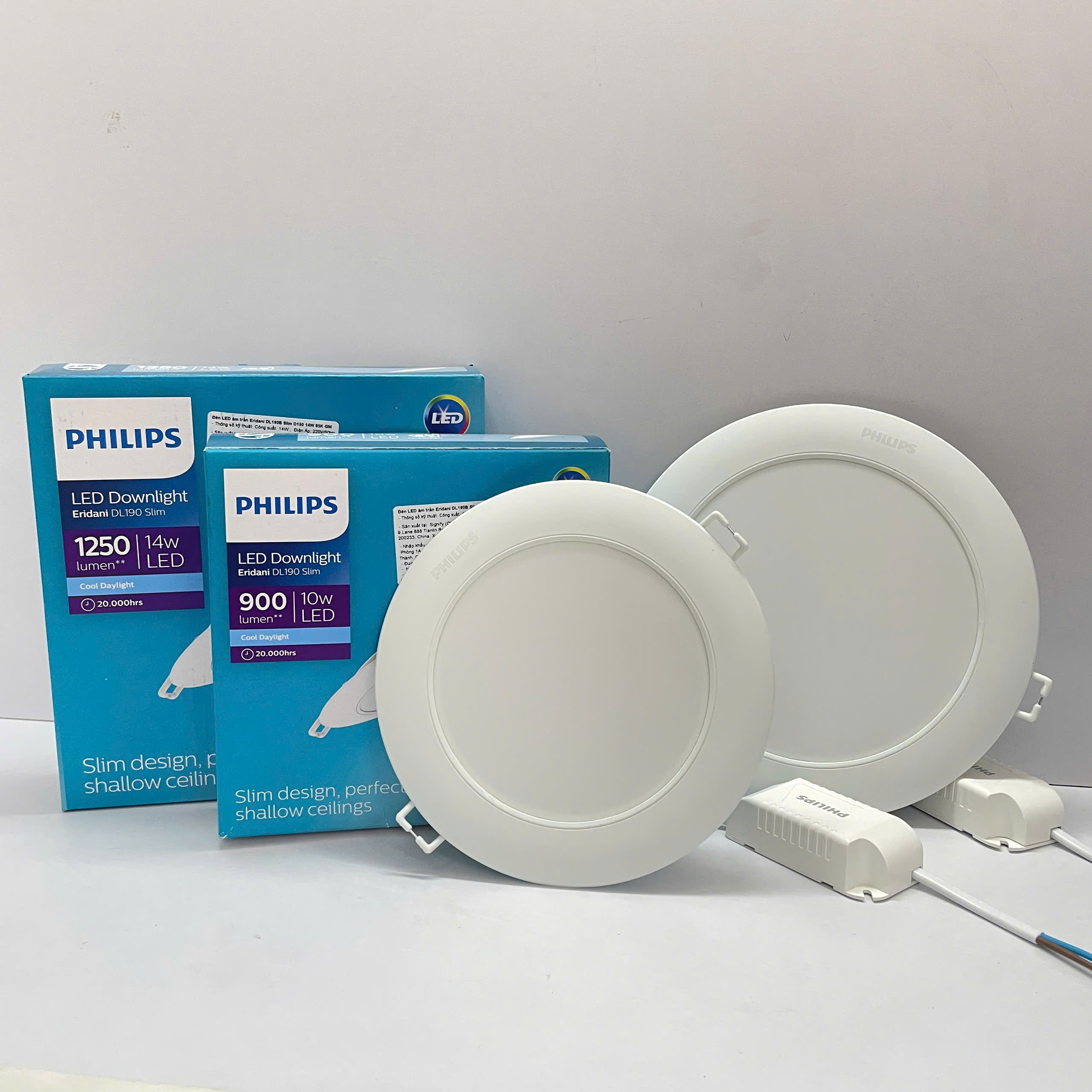 Đèn downlight âm trần siêu mỏng Led Philips Eridani DL190B Slim D125 10W 40K GM 4000K 900lm