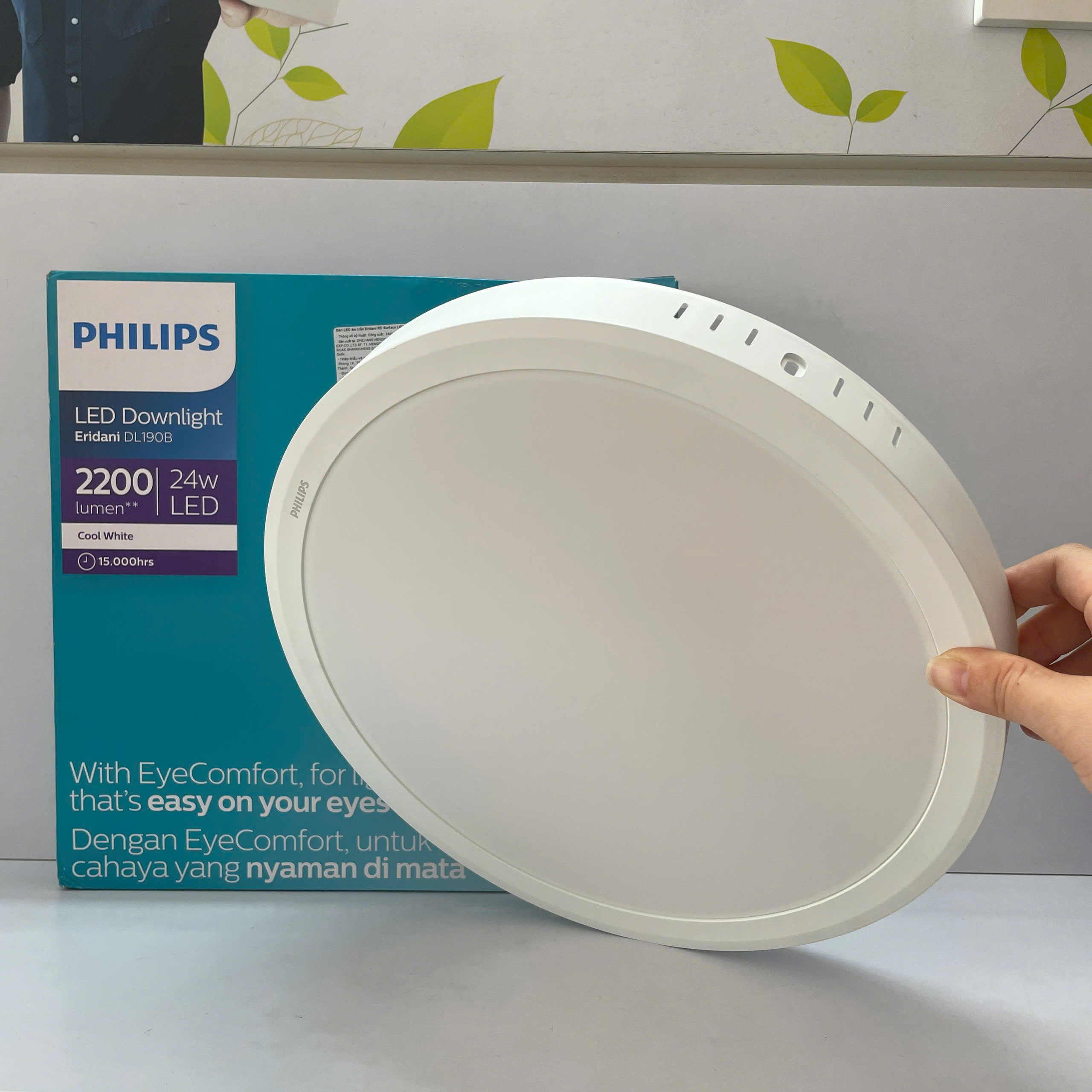 Đèn Led ốp trần lắp nổi tròn downlight Philips Eridani RD Surface LED22/NW D300 24W 840 4000K 2200lm với thiết kế sang trọng