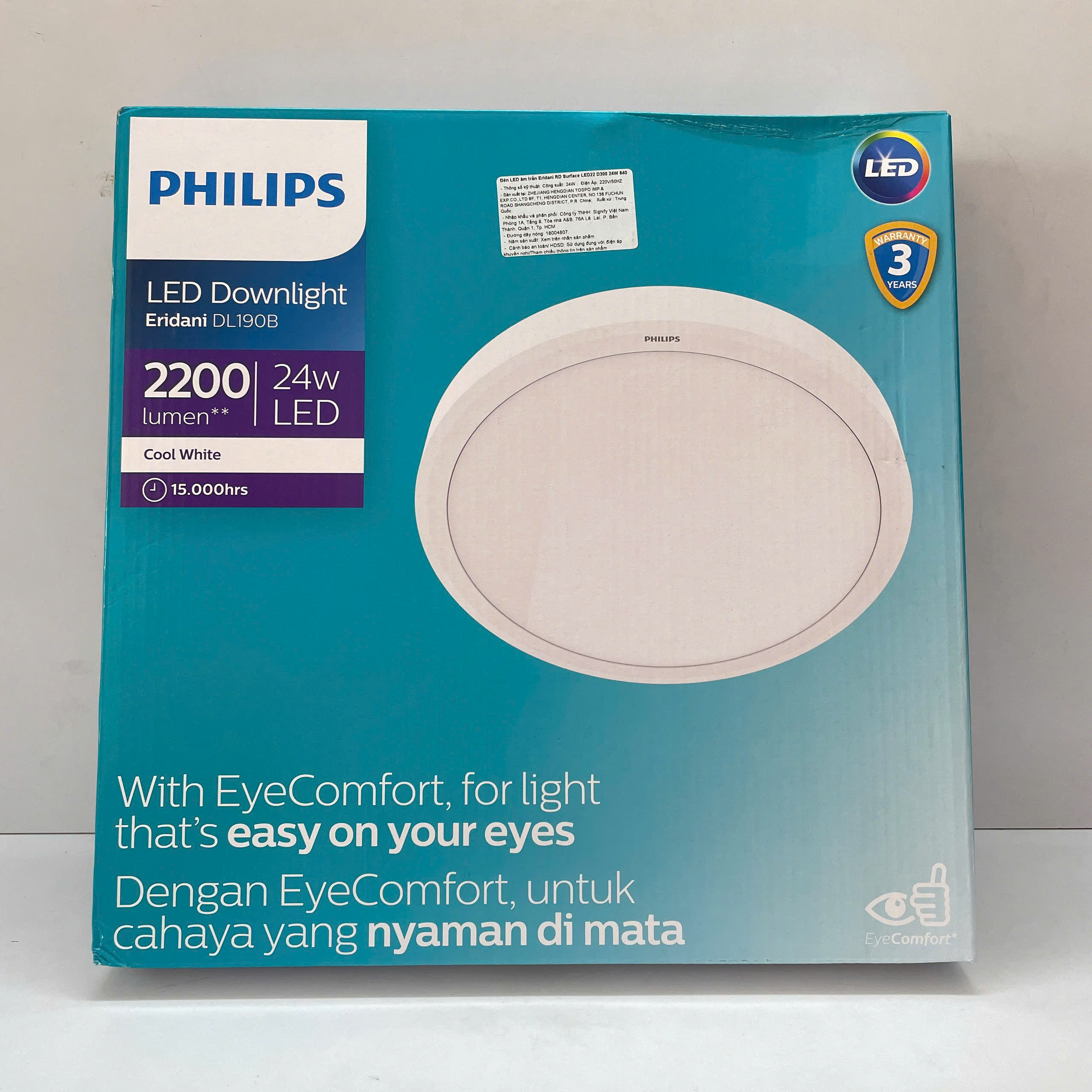 Trải nghiệm ánh sáng trắng tinh khiết từ Đèn Led Philips Eridani.