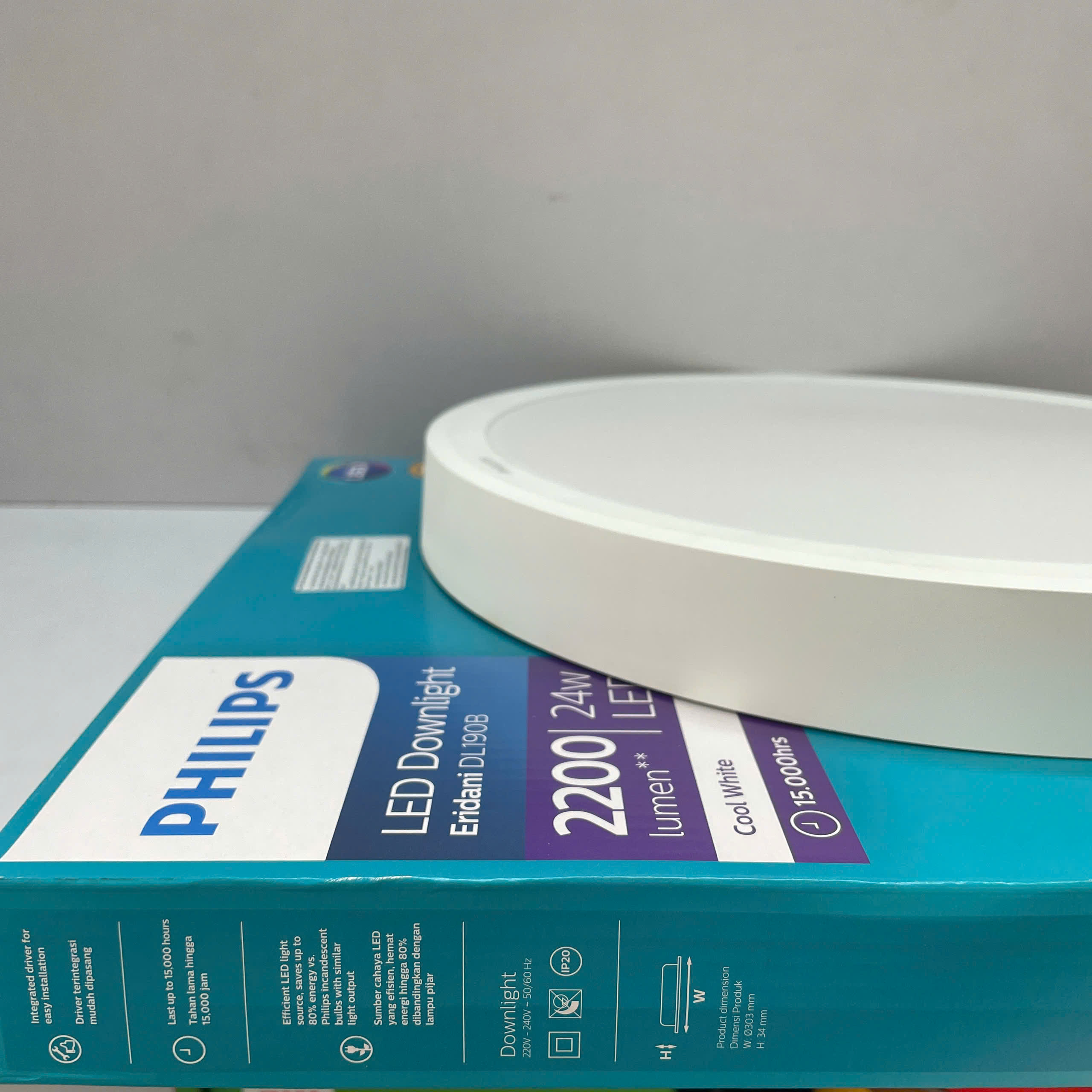 Đèn Led ốp trần lắp nổi tròn downlight Philips Eridani RD Surface LED22/NW D300 24W 840 4000K 2200lm dễ dàng lắp đặt