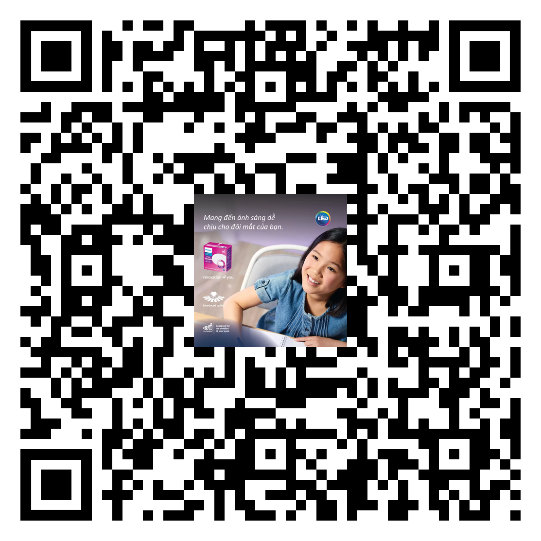 Quét ngay QR code khám phá thêm các ưu đãi lớn từ đèn Led Philips dân dụng