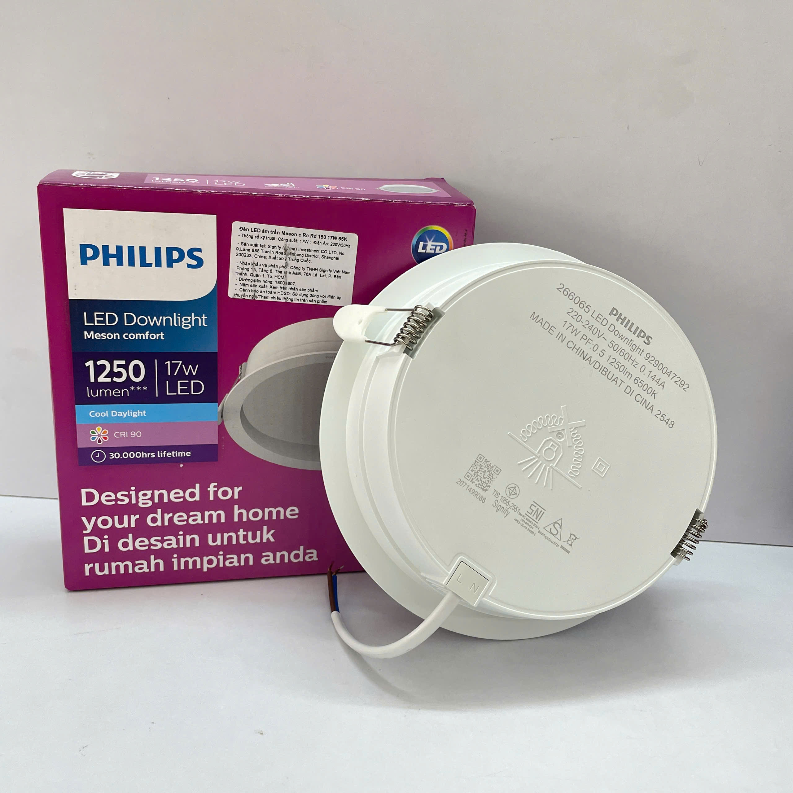 Ứng dụng đèn downlight âm trần Philips Meson 17W trong không gian sống