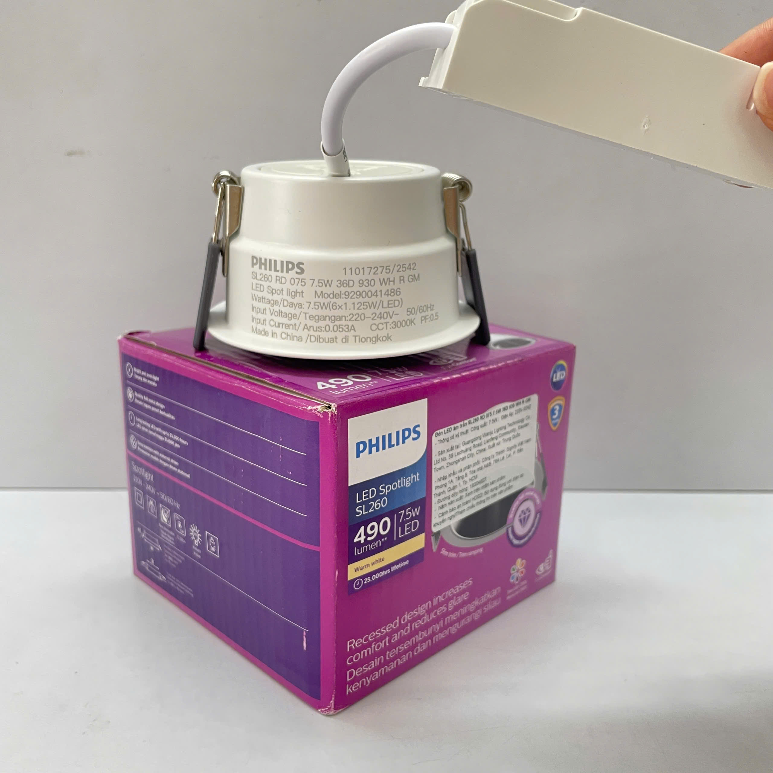 Philips SL260 RD 075 7.5W 930 36D WH R GM 3000K 490lm