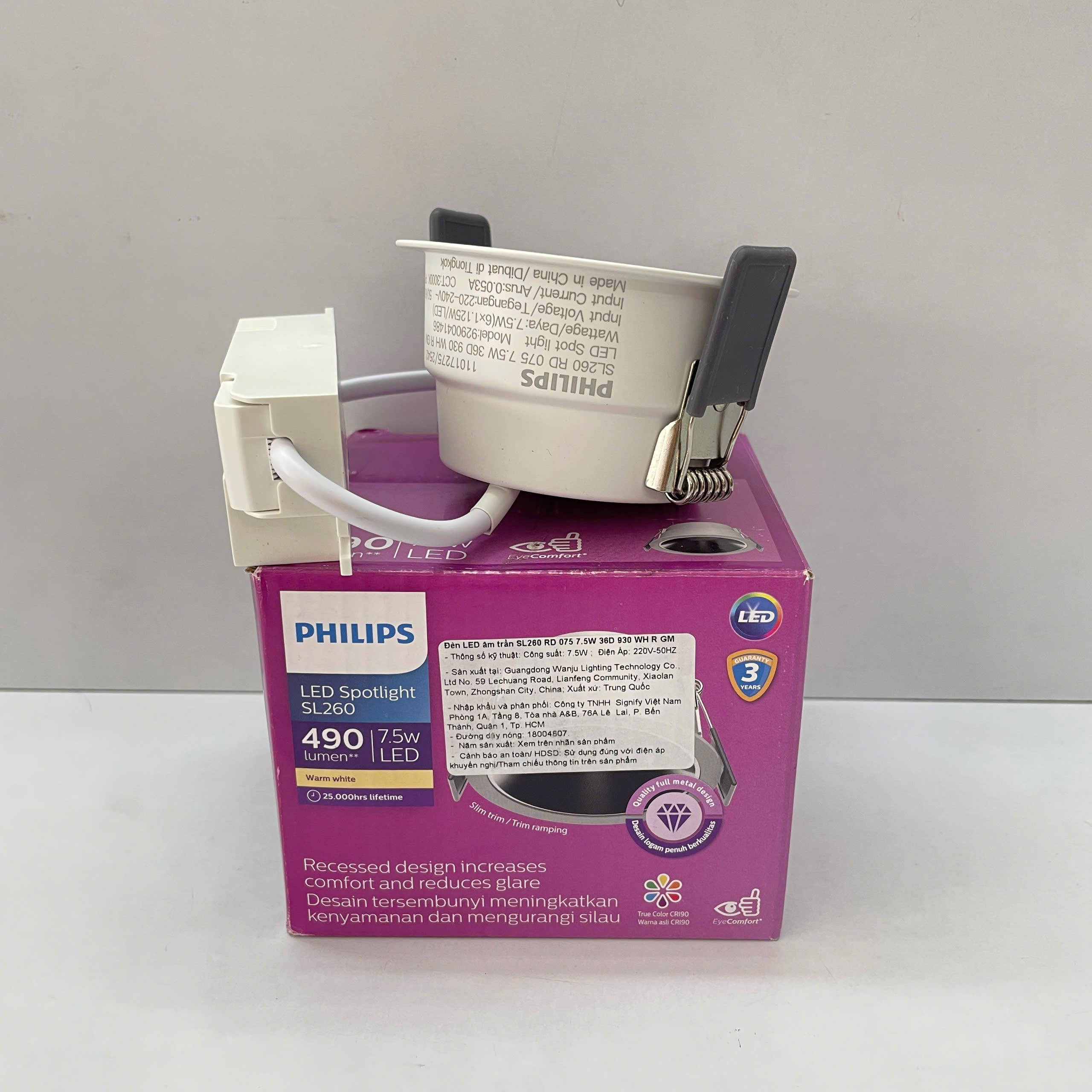 Led Philips SL260 RD 075 7.5W 930 36D WH R GM 3000K 490lm