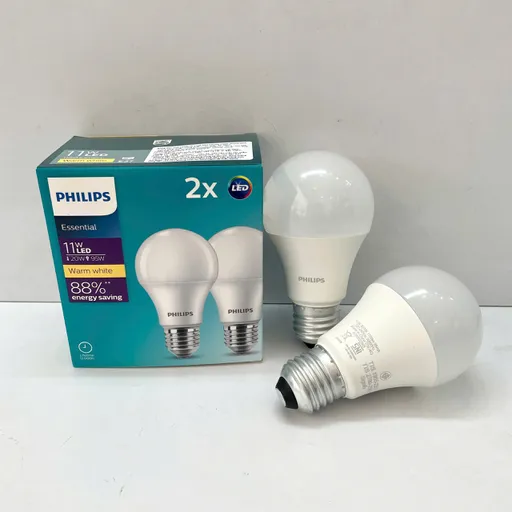 Kiến Tạo Không Gian Cảm Hứng | Combo 2 Bóng Đèn Philips Essential LEDBulb 11W E27 3000K. Trải nghiệm ngay!