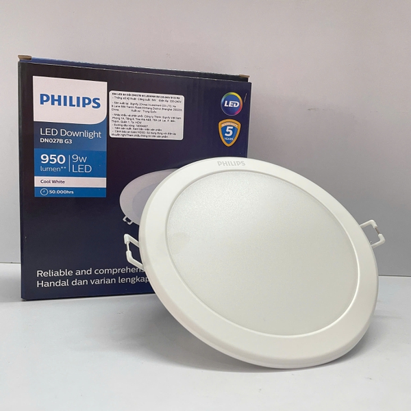 ✨ Khám phá đẳng cấp ánh sáng MỚI: Đèn downlight âm trần tròn Led Philips DN027B G3 LED9/NW 9W 220-240V D125 RD 4000K 950lm cool white 50.000h. Tái định nghĩa không gian sống của bạn.