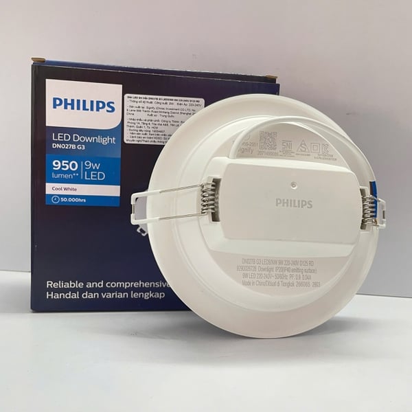 ✨ Khám phá đẳng cấp ánh sáng MỚI: Đèn downlight âm trần tròn Led Philips DN027B G3 LED9/NW 9W 220-240V D125 RD 4000K 950lm cool white 50.000h. Tái định nghĩa không gian sống của bạn.