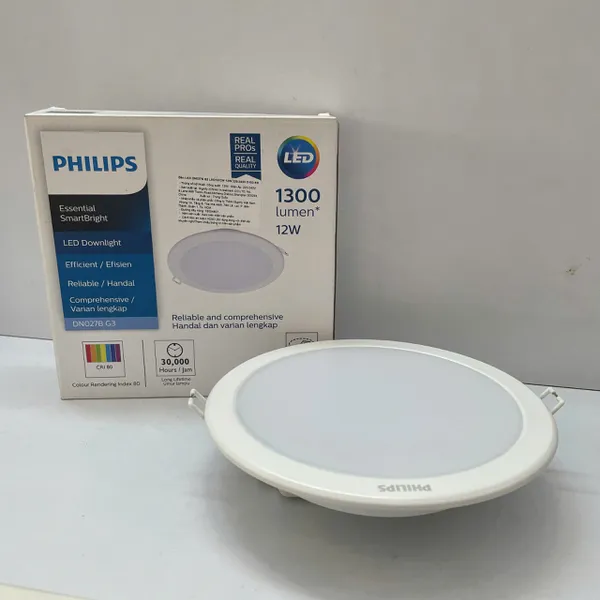 ✨ Trải nghiệm ánh sáng hoàn mỹ | Khám phá Đèn downlight âm trần Led Philips DN027B Led SmartBright G3 LED12/CW 12W D150 RD 6500K 1300lm