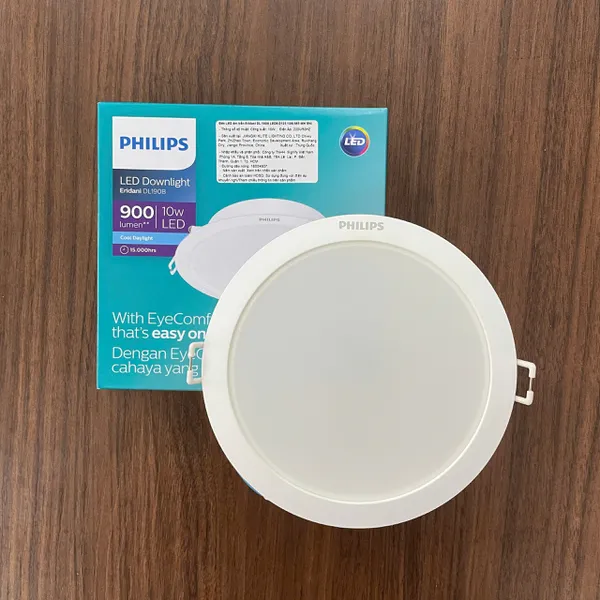 ✨ Khám phá Đèn downlight âm trần Led Philips Eridani DL190B LED8 D125 10W 865 WH SNI 6500K 900lm: Nâng tầm không gian sống của bạn.