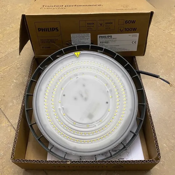 Đèn Highbay LED Philips BY239P LED130/CW PSU GM G2 100W 6500K 13000lm – Nâng Tầm Không Gian, Bừng Sáng Hiện Đại