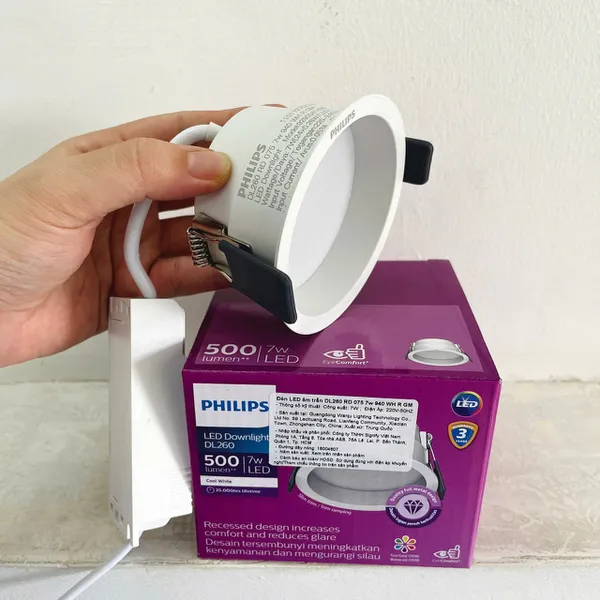 ✨ Khám phá ngay đèn Led downlight âm trần chiếu sâu Philips DL260 RD 075 7W 940 WH R GM 4000K 500lm 25.000h | Kiến tạo không gian sống đỉnh cao