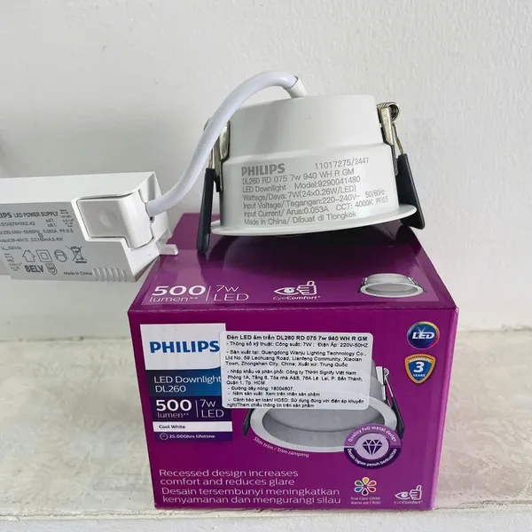 ✨ Khám phá ngay đèn Led downlight âm trần chiếu sâu Philips DL260 RD 075 7W 940 WH R GM 4000K 500lm 25.000h | Kiến tạo không gian sống đỉnh cao