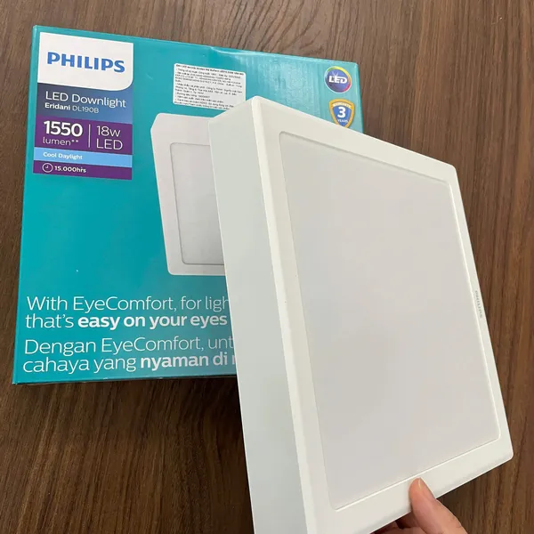 Ánh Sáng Tinh Hoa: Đèn Led ốp nổi vuông Philips DL190B Eridani SQ – Kiến tạo không gian đẳng cấp