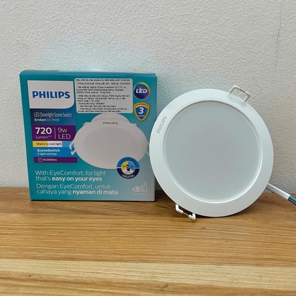 ✨💡 Khám phá Đèn downlight âm trần đổi màu Led Philips Eridani DL190B – Nâng tầm không gian sống, kiến tạo trải nghiệm ánh sáng hoàn hảo.