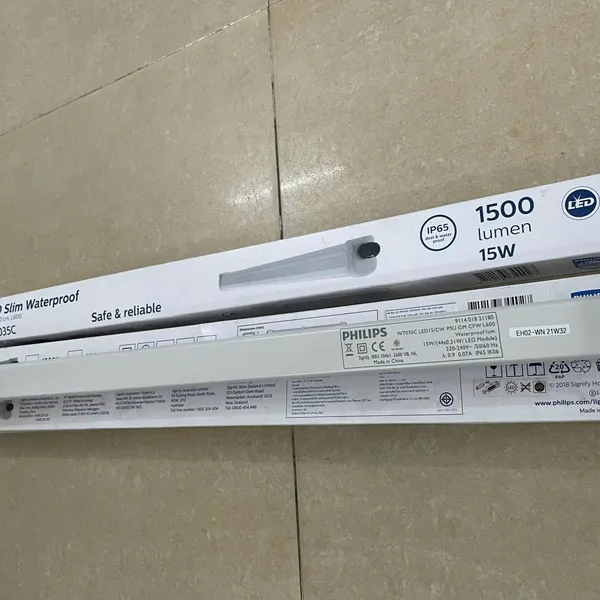 ✨ Ánh sáng kiến tạo không gian. Trải nghiệm Bộ máng đèn LED chống thấm Waterproof Philips Ess SmartBright WP Batten WT035C 15W LED15/CW PSU GM CFW L600 6500K 0m6 1500lm IP65.