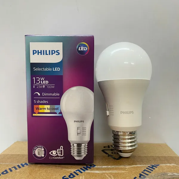 ✨ Khám phá Bóng đèn tròn LED Philips đổi màu 13W E27 A60: Nâng tầm không gian sống tinh tế. Trải nghiệm ánh sáng hoàn hảo cho mọi khoảnh khắc! 💡