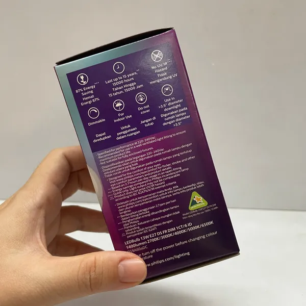 ✨💡 Nâng Tầm Không Gian Sống Cùng Bóng đèn tròn LED Bulb đổi màu Led Philips LEDBulb 13W E27 A60: Khám Phá Ánh Sáng Đỉnh Cao, Biến Hóa Mọi Cảm Xúc!