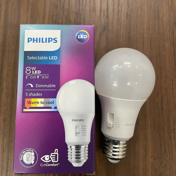 ✨ Ánh Sáng Cho Mọi Cảm Xúc. Trải nghiệm Bóng đèn tròn LED Bulb đổi màu Led Philips LEDBulb 8W E27 DS FR DIM 1CT/6 ID 900lm 2700K/3000K/4000K/5000K/6500K 220-240V A60.