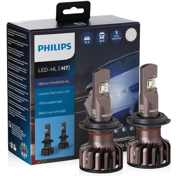 Bóng đèn pha/cos xe hơi ô tô LED Philips Xtreme Ultinon H7 Gen 2 5800K - Tăng sáng vượt trội, Tận hưởng ánh sáng tuyệt vời ngay hôm nay!