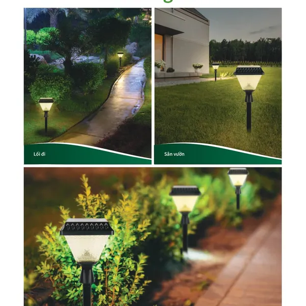 Mới  Đèn chiếu điểm cắm cỏ DECO SOLAR năng lương mặt trời BGC050 LED3/730 Spot