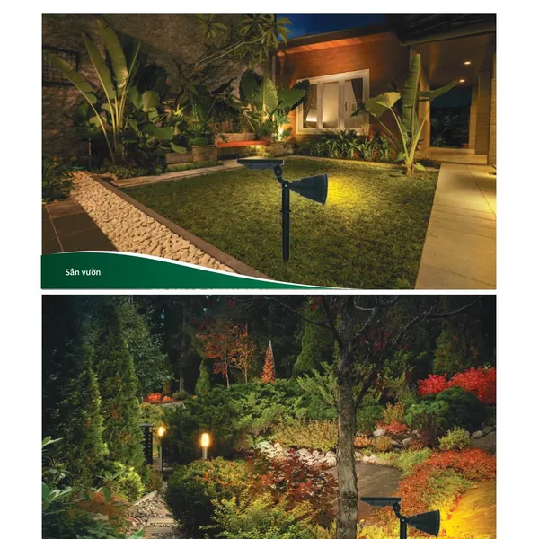 Mới  Đèn chiếu điểm cắm cỏ DECO SOLAR năng lương mặt trời BGC050 LED3/730 Spot