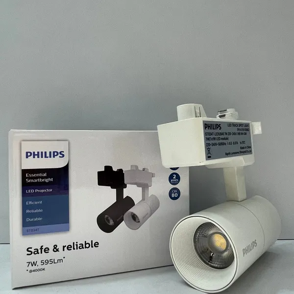 Đèn thanh ray LED Philips Tracklight ST034T LED5 7W 3000/4000K Kiến tạo điểm nhấn cho khu vực trưng bày