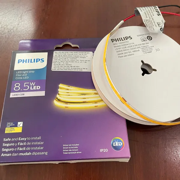 Cùng xem đèn LED Dây PhilipsLS161 COB LED8 8.5W 5M 24V: Chiếu sáng hoàn hảo cho không gian của bạn!