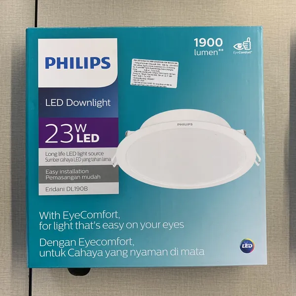Click chuột để khám phá sản phẩm độc đáo. Đèn Downlight âm trần LED Philips Eridani DL190B LED18 D200 23W 865 WH SNI. Chăm sóc mắt, từng chùm ánh sáng!