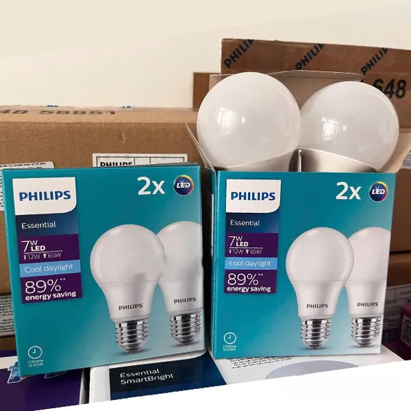 ✨ Trải Nghiệm Ánh Sáng Tinh Khiết | Khám Phá Combo 2 Bóng Đèn Led Philips Essential 7W E27