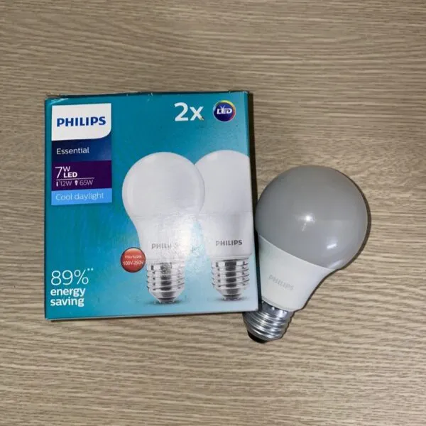 ✨ Trải Nghiệm Ánh Sáng Tinh Khiết | Khám Phá Combo 2 Bóng Đèn Led Philips Essential 7W E27