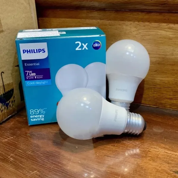 ✨ Trải Nghiệm Ánh Sáng Tinh Khiết | Khám Phá Combo 2 Bóng Đèn Led Philips Essential 7W E27