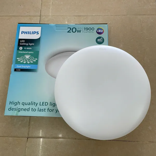 ✨ Ánh sáng tái định nghĩa không gian | Trải nghiệm ngay Đèn ốp trần LED Philips Ceiling Light CL200 EC RD 20W 6500K W HV 02 1900lm