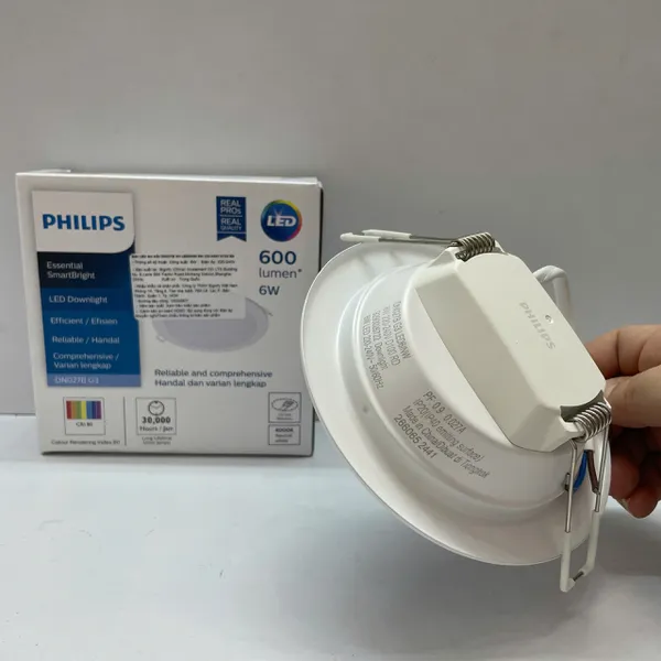 ✨ Ánh Sáng Tái Định Nghĩa Không Gian | Trải nghiệm Đèn downlight âm trần Led Philips DN027B Led SmartBright G3 LED6/NW 6W D100 RD 4000K 600lm