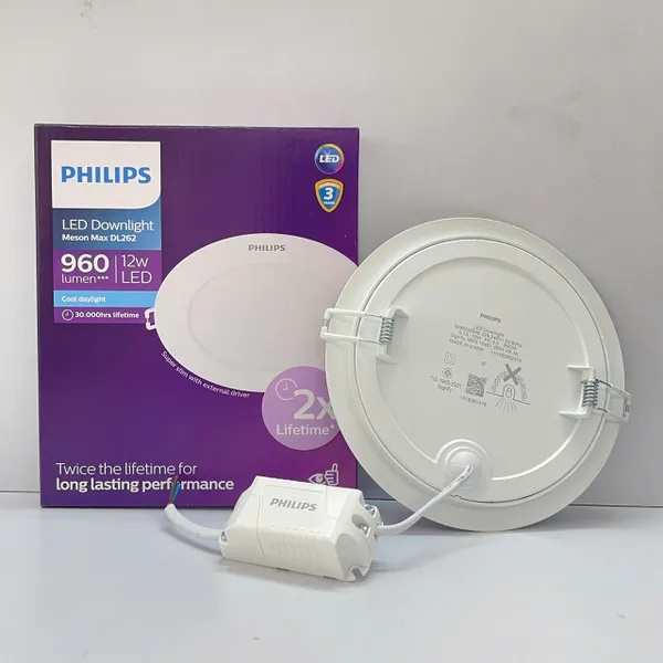 ✨ Ánh Sáng Định Hình Không Gian | Trải Nghiệm Đèn downlight âm trần siêu mỏng LED Slim Philips DL262 12W 6500K D150 HV SNI 02 170x18mm