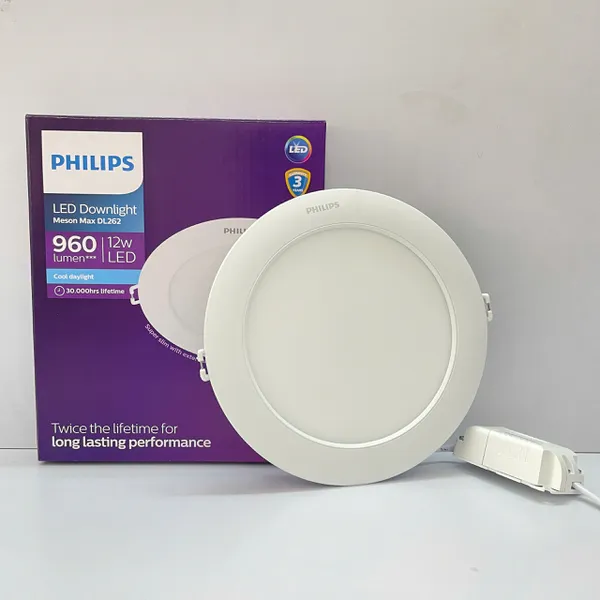 ✨ Ánh sáng tái định nghĩa không gian. Trải nghiệm Đèn downlight âm trần siêu mỏng LED Slim Philips DL262 12W 4000K D150 HV SNI 02 170x18mm.