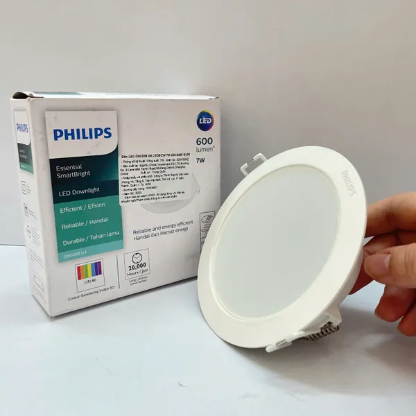 💡 Trải nghiệm Ánh sáng Tinh hoa: Khám phá Đèn downlight âm trần Led Philips Essential SmartBright DN020B G4 LED6/WW 6W 3000K