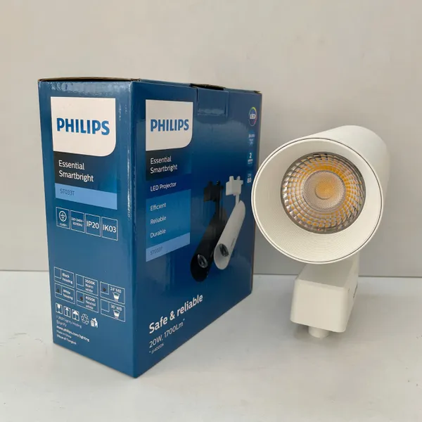 💡 Trải nghiệm Ánh sáng Tinh hoa | Khám phá Đèn lắp thanh ray chiếu điểm Led Tracklighting Philips ST033T LED17/830 20W 220-240V I MB WH GM 3000K 1600lm 24D - vỏ trắng