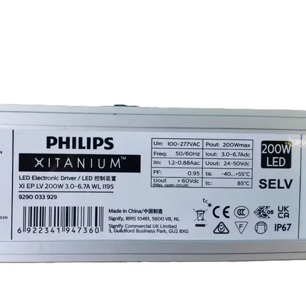 💡 Khai Mở Tiềm Năng Chiếu Sáng | Trải nghiệm Bộ nguồn / Ballast/ tăng phô/ Driver Led Philips Xitanium Xi EP LV 200W 3.0-6.7A WL I195 (AOC) ngay hôm nay
