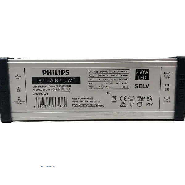 💡 Nâng tầm hiệu suất chiếu sáng | Khám phá ngay Bộ nguồn / Driver Led Philips Xitanium Xi EP LV 250W 4.0-8.3A WL I215 (AOC)