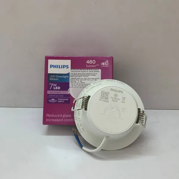 ✨ Tái Định Nghĩa Không Gian Sống | Khám Phá Đèn Downlight Âm Trần Led Philips Meson IO 59445 D90 7W 3000K WH RECESSED 460lm