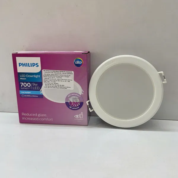 ✨ Tái định nghĩa không gian. Trải nghiệm Đèn downlight âm trần Led Philips Meson IO 59449 D100 9W 4000K WH RECESSED 700lm.