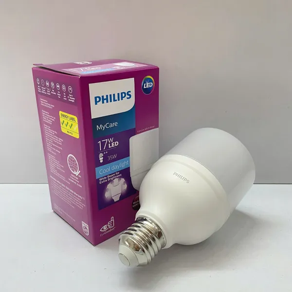 💡 Trải nghiệm không gian bừng sáng | Bóng đèn LEDBulb MyCare Philips LEDBright 17W E27 6500K 230V 1CT/12 APR T70 2350lm