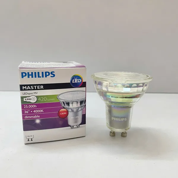 ✨ Trải nghiệm Ánh Sáng Thuần Khiết | Khám phá Bóng đèn Led âm trần chiếu điểm Philips Master Led 4.9-50W GU10 940 36D Dim 4000K