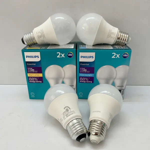 ✨ Khai Mở Không Gian Sáng Tạo | Combo 2 Bóng Đèn Philips Essential LEDBulb 11W E27 3000K. Trải nghiệm ngay!